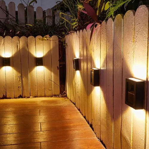 Solar LED Outdoor Wall Lamp, Modern Energy-Efficient Garden Light